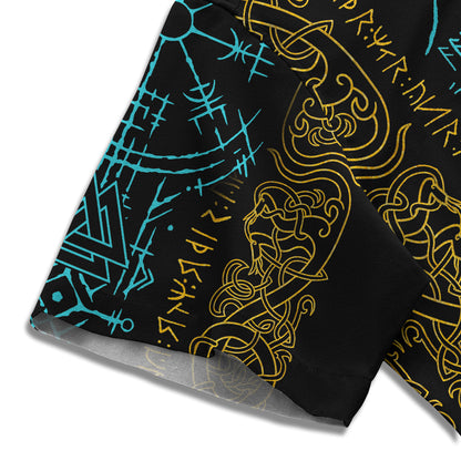 Viking Runes & Vegvisir – Hawaii Shirt