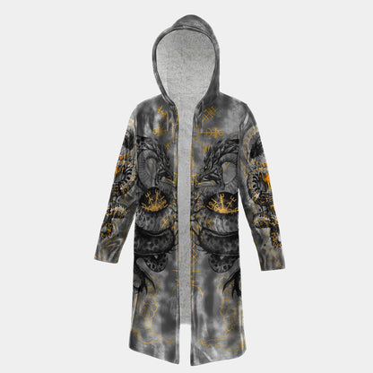 Golden Jormungandr Viking Hooded Cloak