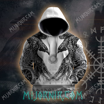 Viking Black Runic Raven Scandinavian - All Over Print