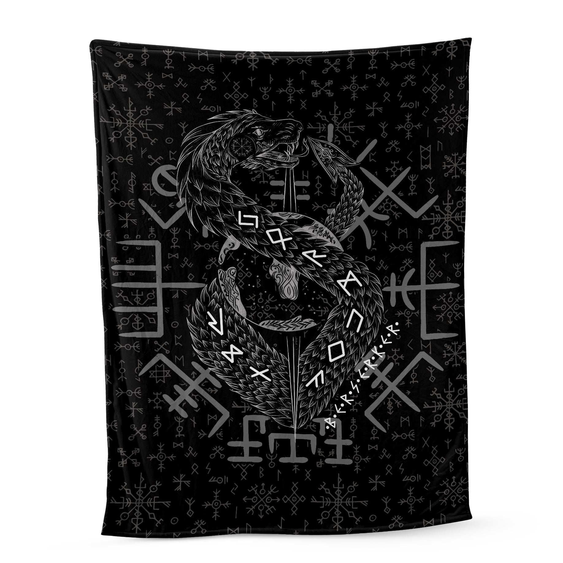 Jormungandr Berserker - Viking Fleece Blanket