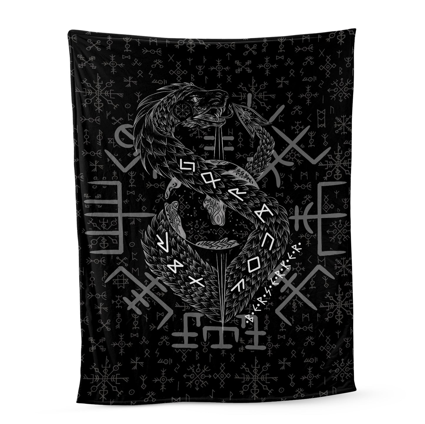 Jormungandr Berserker - Viking Fleece Blanket