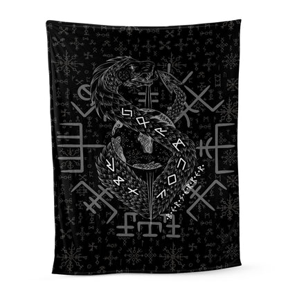 Jormungandr Berserker - Viking Fleece Blanket