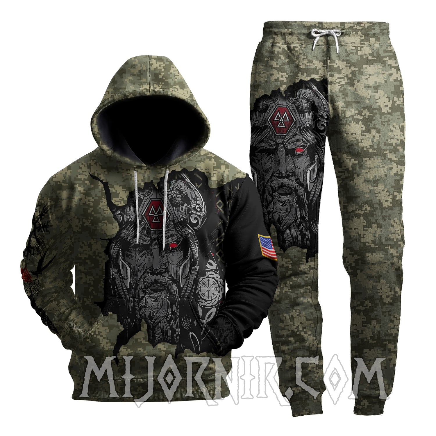 Odin Gaze Camo - Viking Hoodie Set