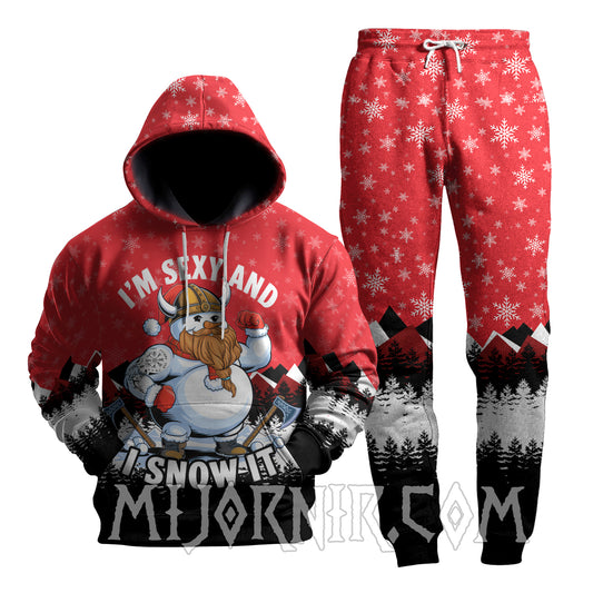 Nordic Snowman Swagger - Viking Hoodie Set