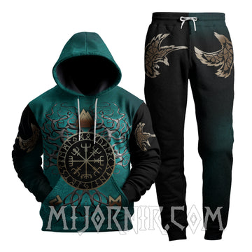 Vegvisir & Valknut - Viking Hoodie Set