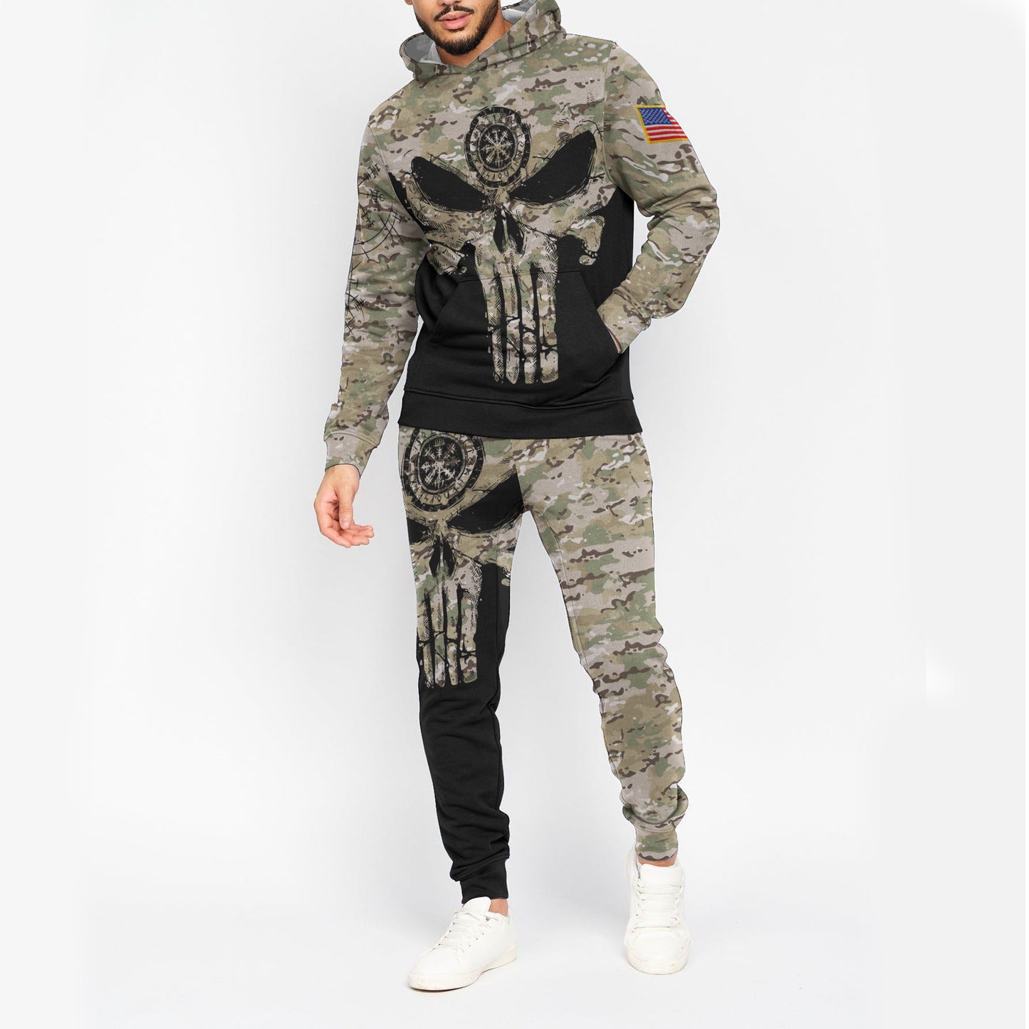 Viking Camo Skull - Viking Hoodie Set