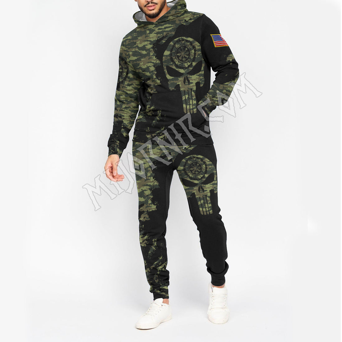 Skull of Valhalla Camo - Viking Hoodie Set