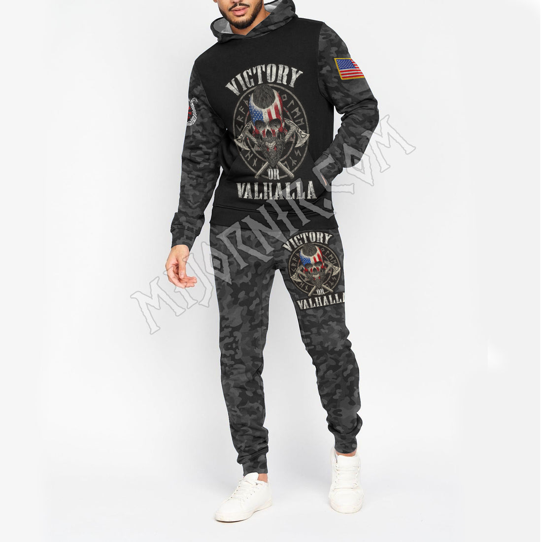 Victory or Valhalla Camo - Viking Hoodie Set