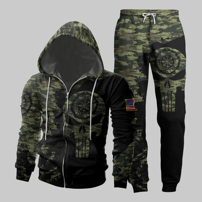 Skull of Valhalla Camo - Viking Hoodie Set