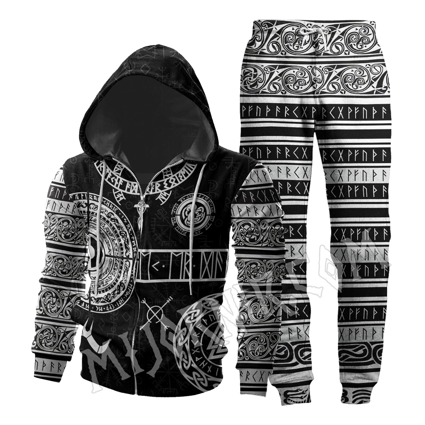 Mjolnir's Power Rune - Viking Hoodie Set