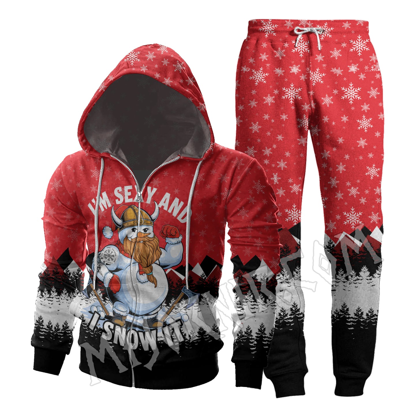 Nordic Snowman Swagger - Viking Hoodie Set