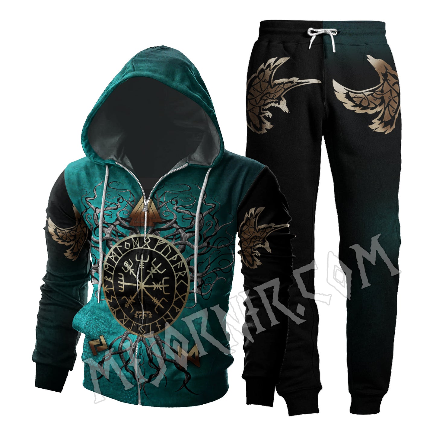 Vegvisir & Valknut - Viking Hoodie Set