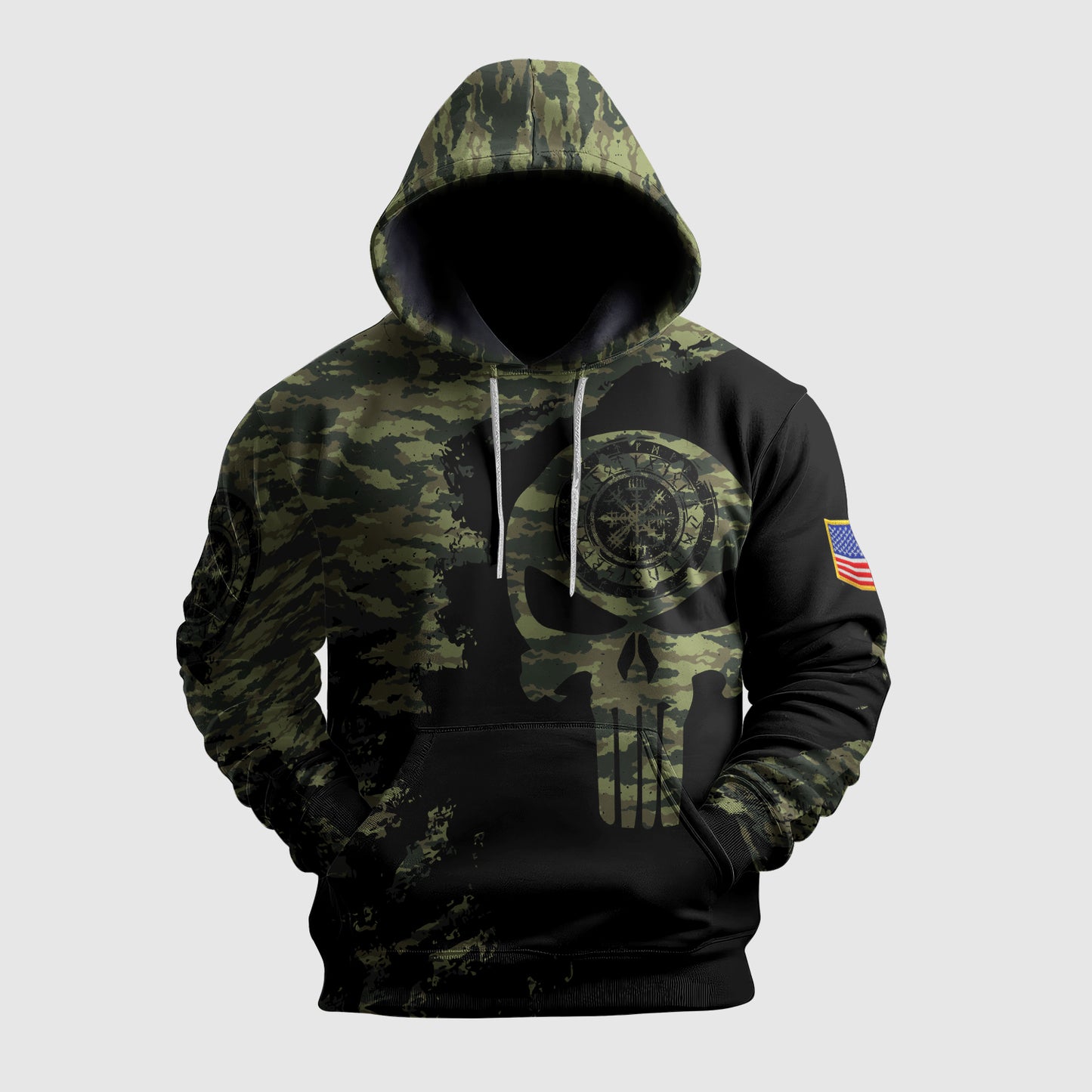 Skull of Valhalla Camo - Viking Hoodie Set