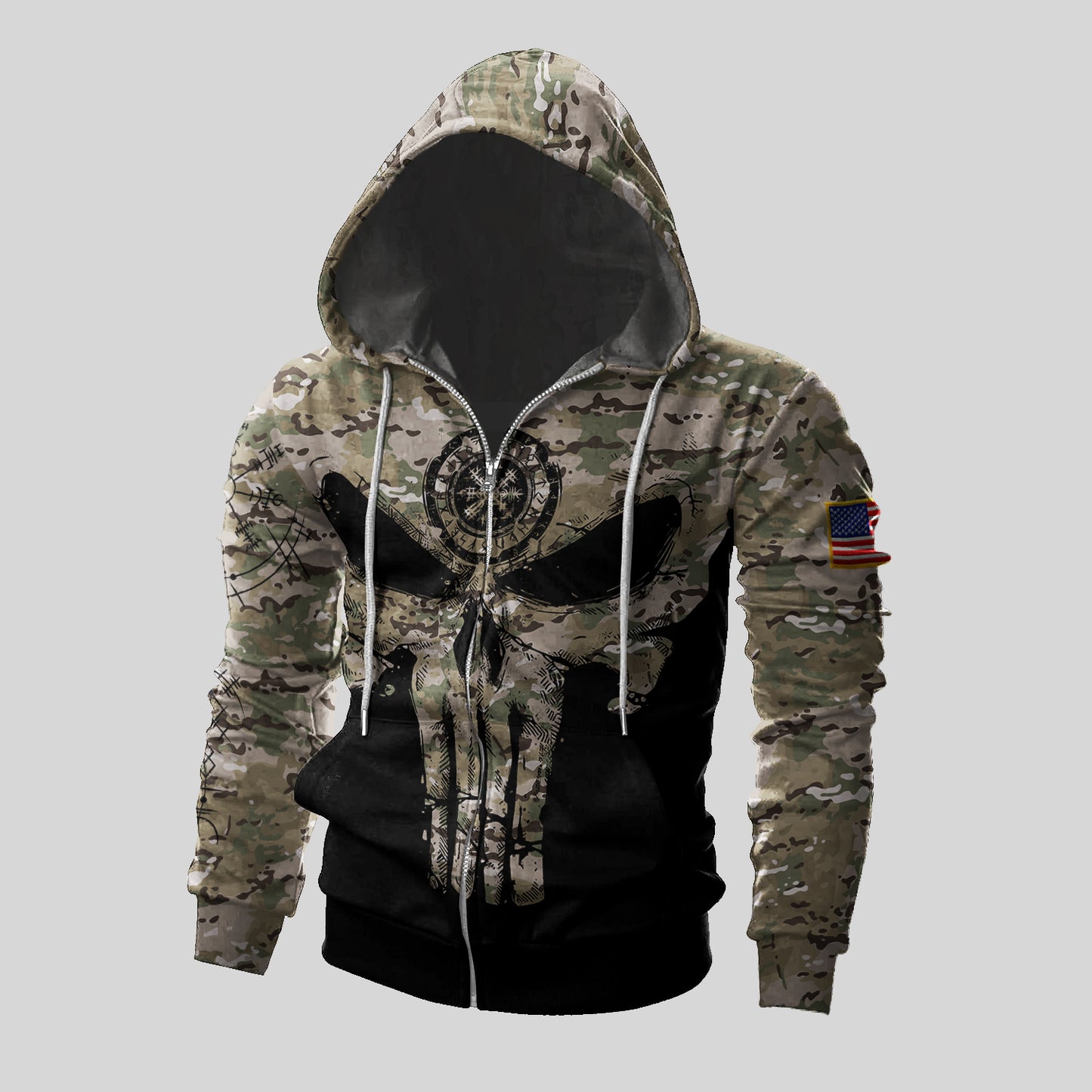 Viking Camo Skull - Viking Hoodie Set