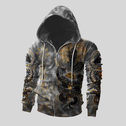 Golden Jormungandr - Viking Hoodie Set