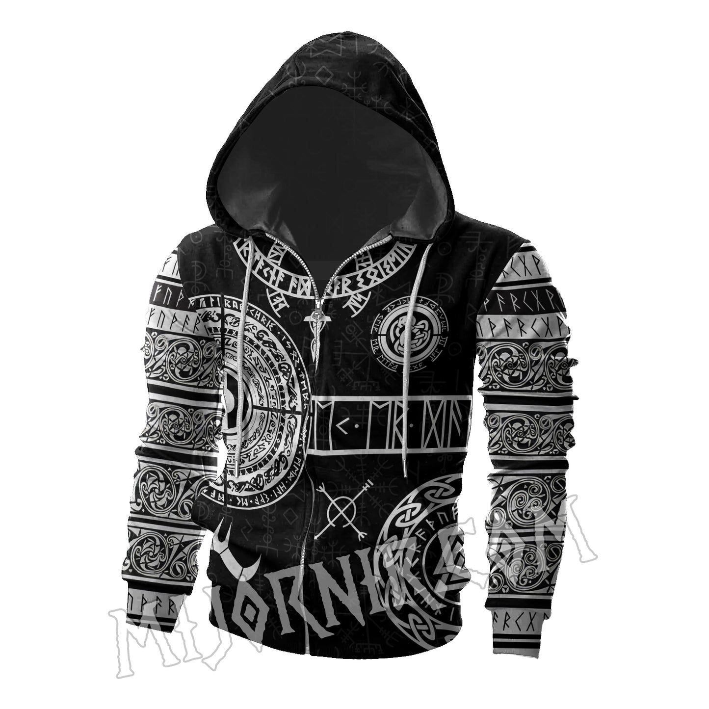 Mjolnir's Power Rune - Viking Hoodie Set