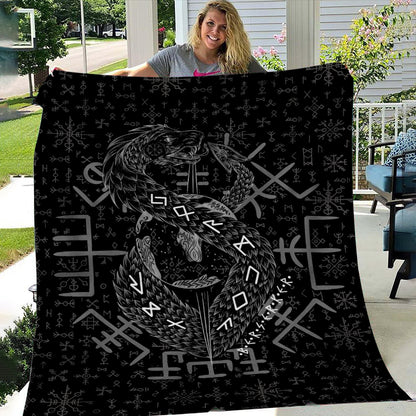 Jormungandr Berserker - Viking Fleece Blanket