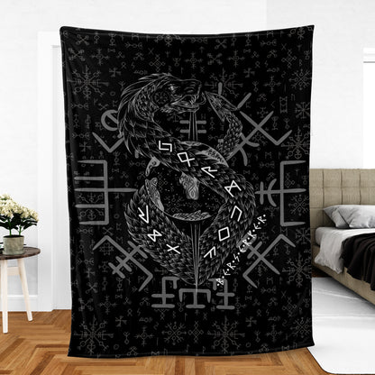 Jormungandr Berserker - Viking Fleece Blanket