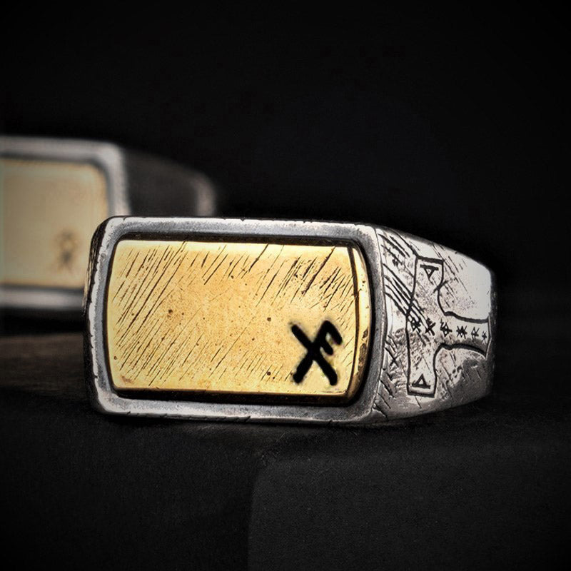 Silver Magical Rune Nordic Ring