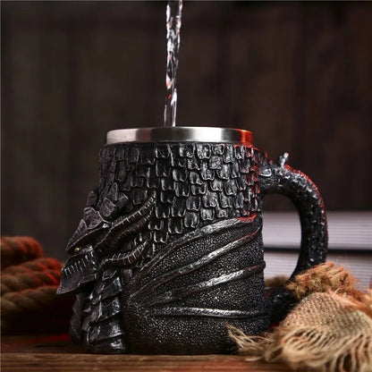 Retro Viking Dragon Beer Mug