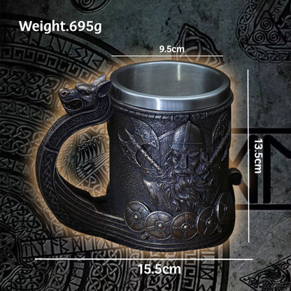 Medieval Viking 3D Stainless Steel Mug