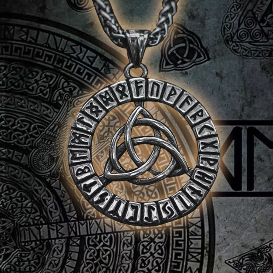 Celtic Trinity Knot Runic Pendant