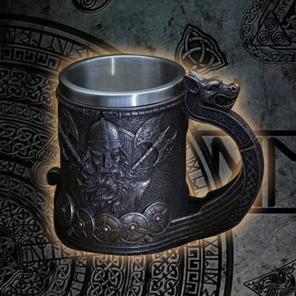 Medieval Viking 3D Stainless Steel Mug