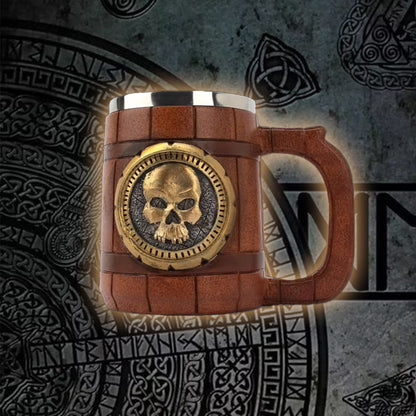 Viking Warrior Skull Mug