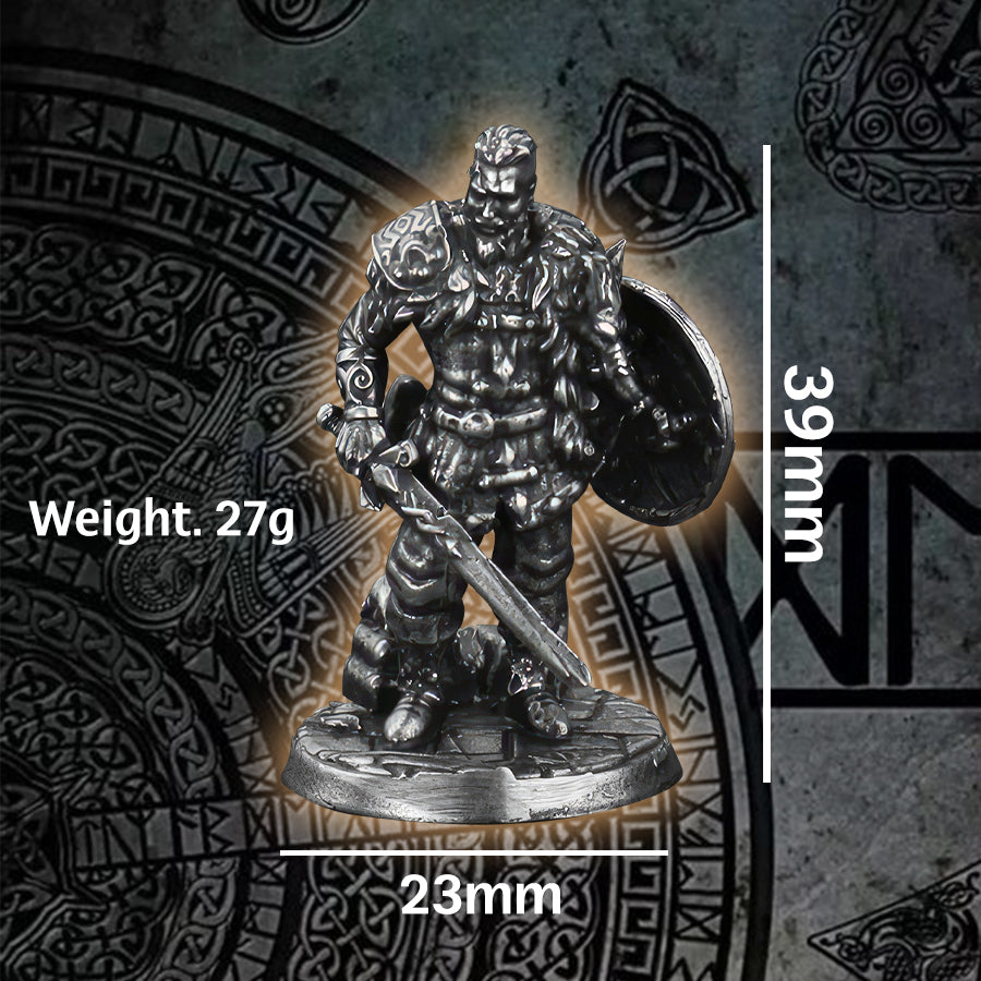 Viking Warrior White Brass Miniature