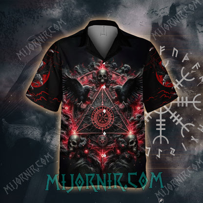 Raven Skull Sigil Viking – Hawaiian Shirt