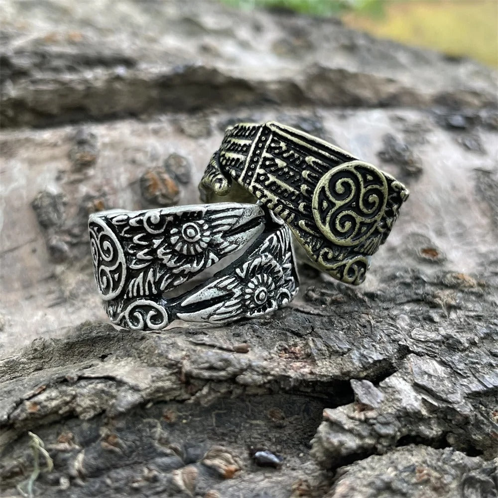 Vintage Raven Viking Ring