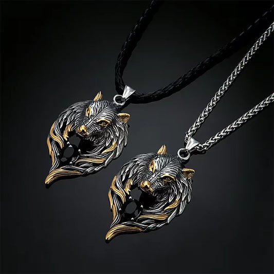 Odin's Wolf Pendant Necklace