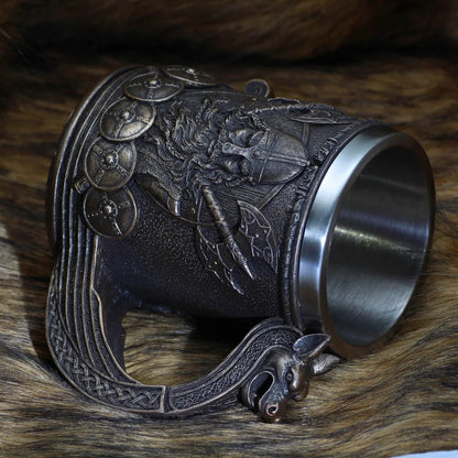 Medieval Viking 3D Stainless Steel Mug