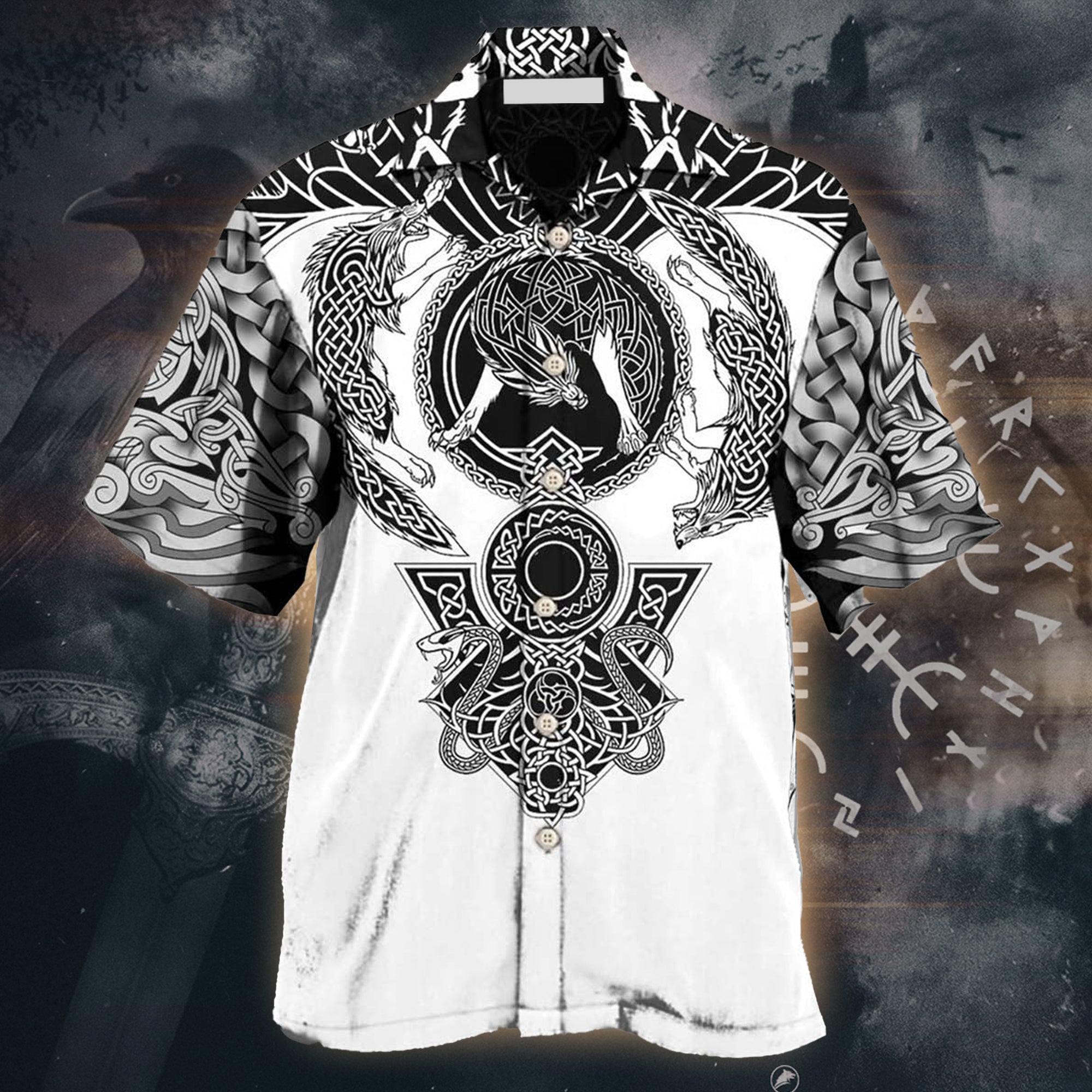 Viking Warrior Blood Black And White – Hawaii Shirt