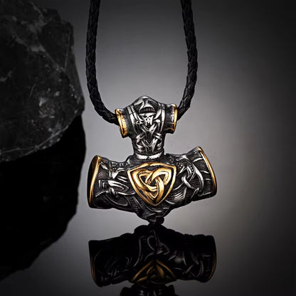 Thor's Hammer Viking Anchor Necklace