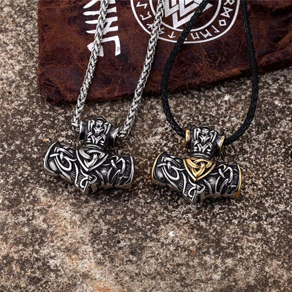 Thor's Hammer Viking Anchor Necklace