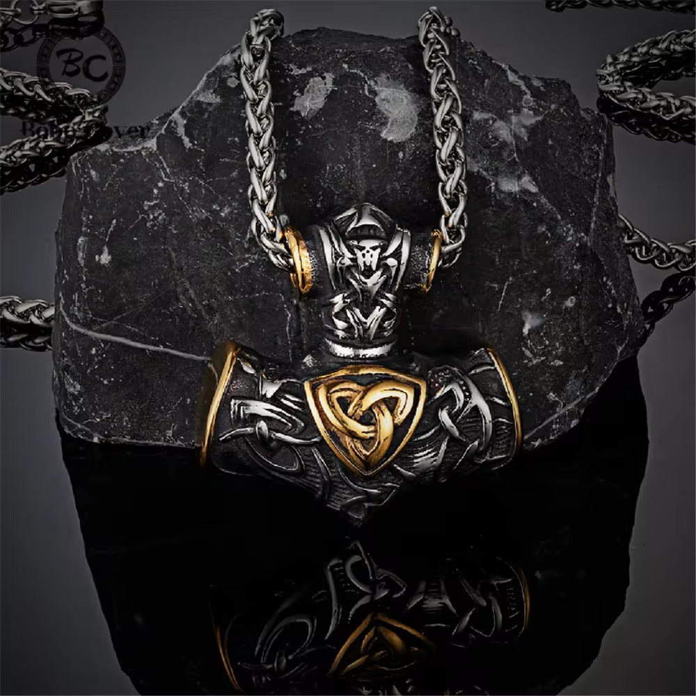 Thor's Hammer Viking Anchor Necklace