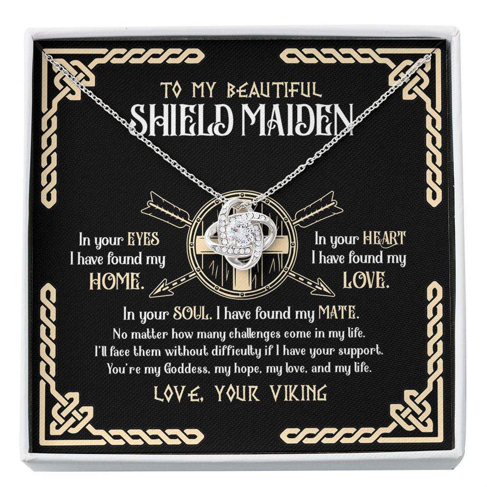 To My Shieldmaiden Love Knot Necklace