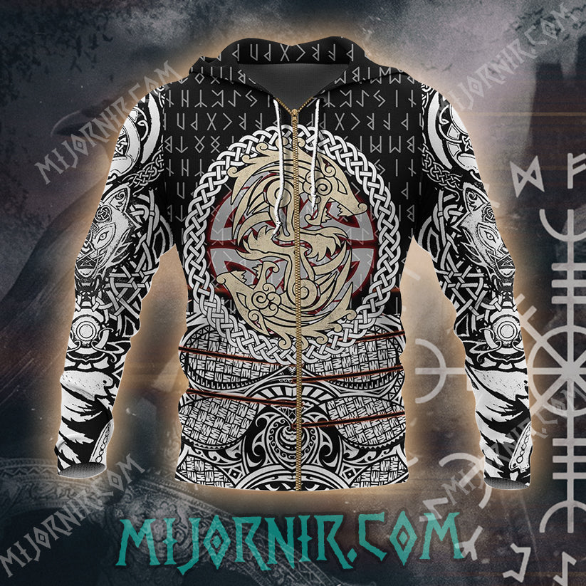 Viking Dragon Emblem Hoodie - All Over Print