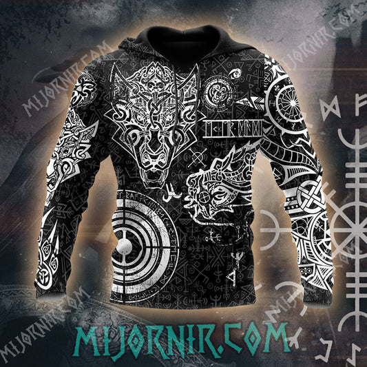 Fenrir Wolf Hoodie - All Over Print