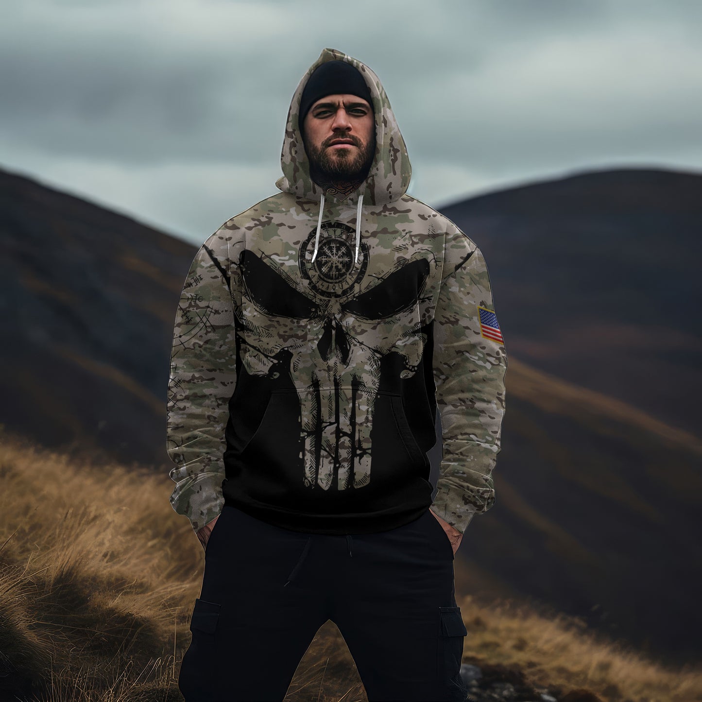 Viking Camo Skull - Viking Hoodie Set