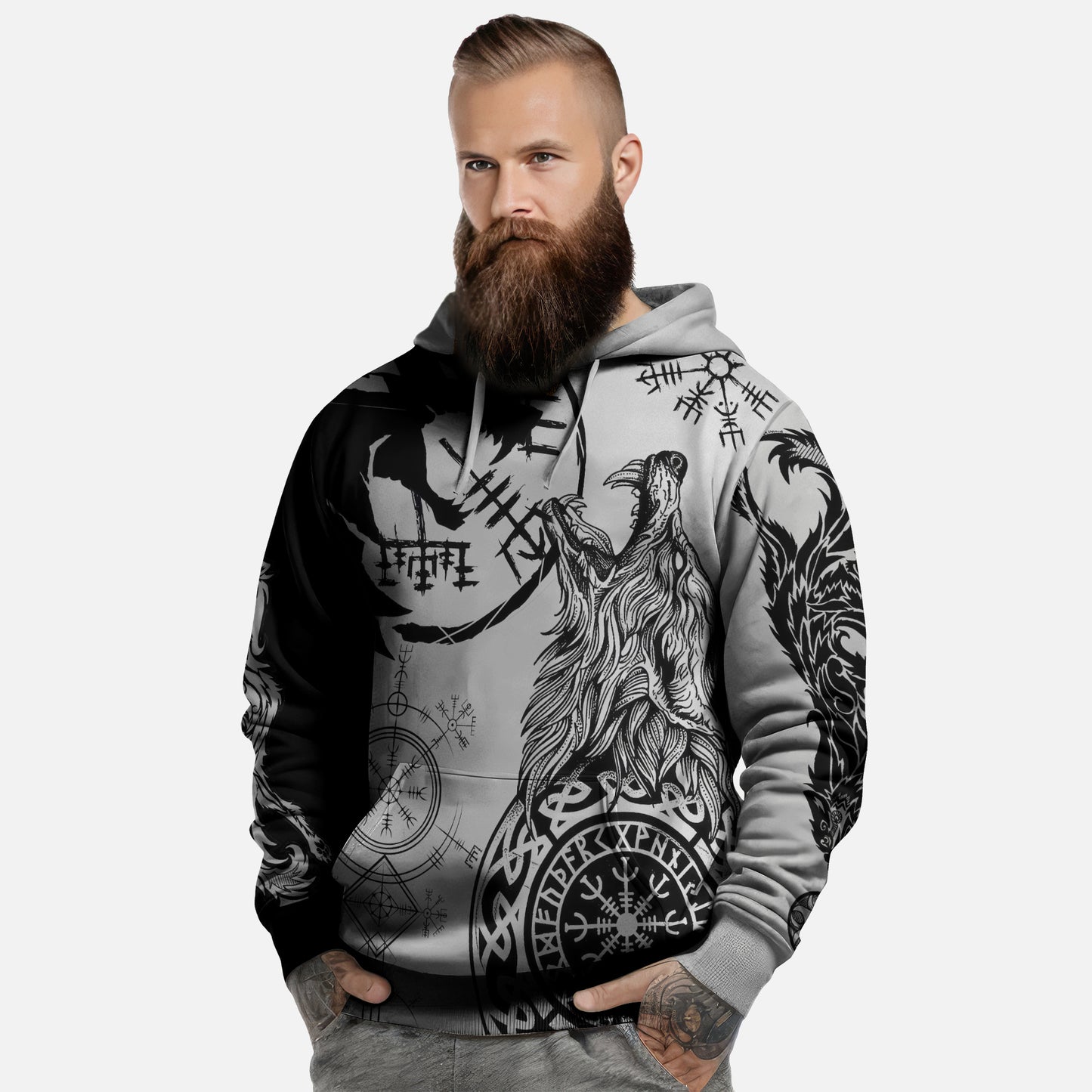 Viking Fenrir Wolf Hoodie Collection