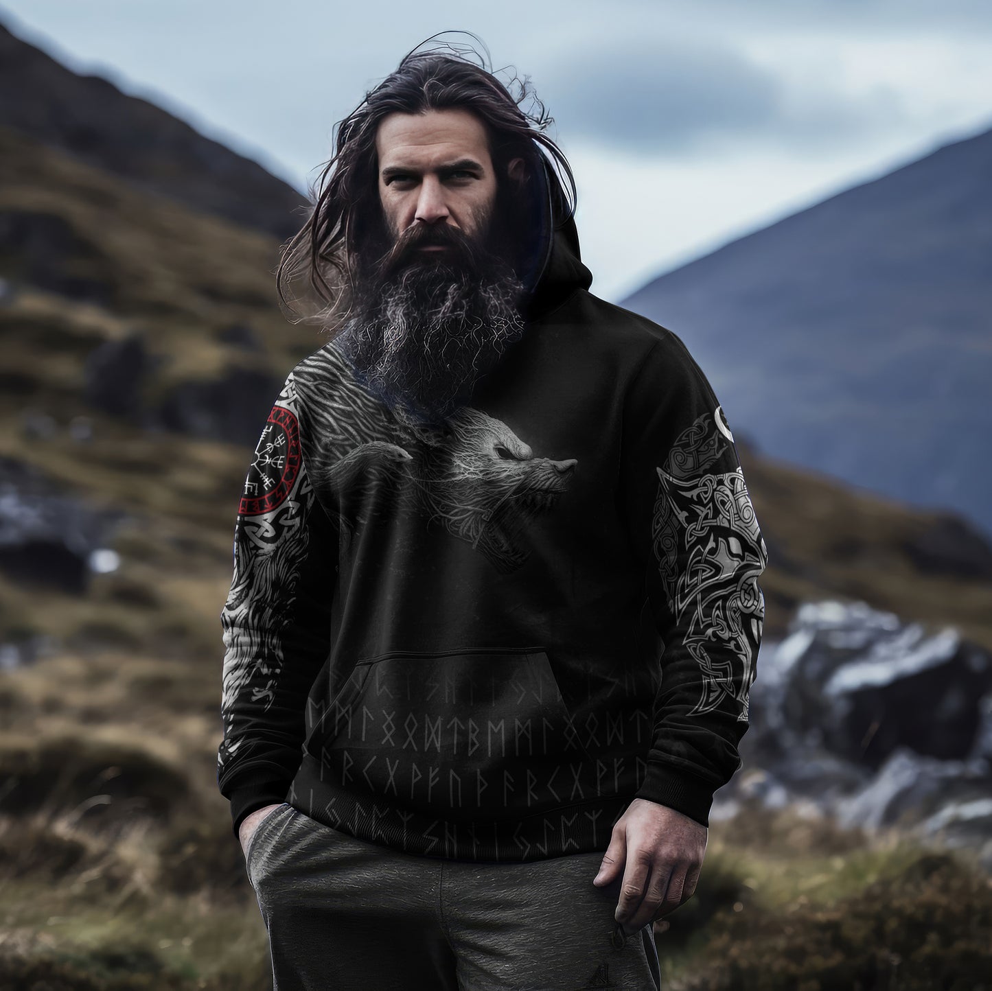 Viking Fenrir Wolf Hoodie Collection