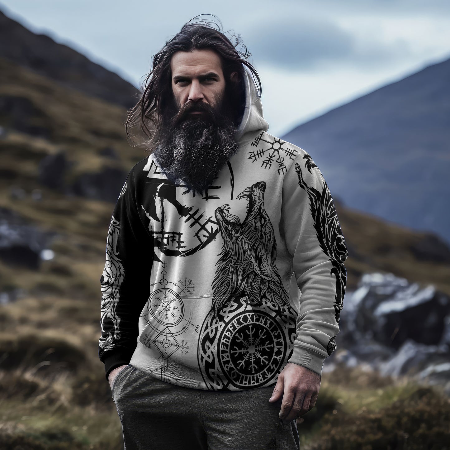 Viking Fenrir Wolf Hoodie Collection