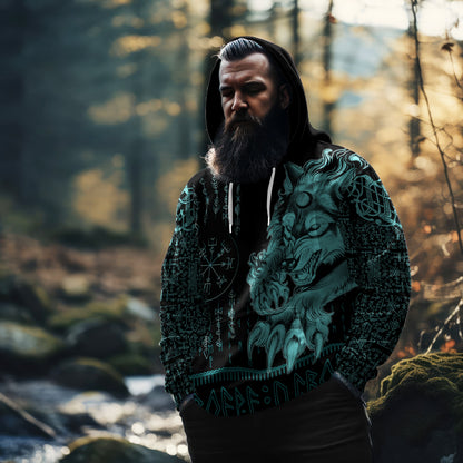 Viking Fenrir Wolf Hoodie Collection