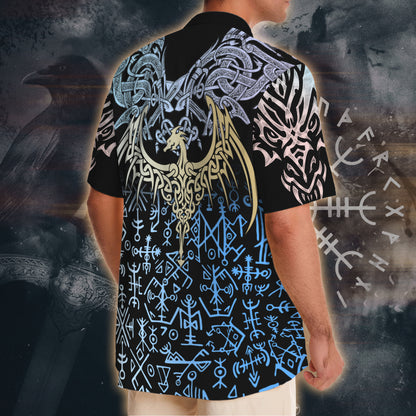 Blue Rune Dragon – Hawaii Shirt