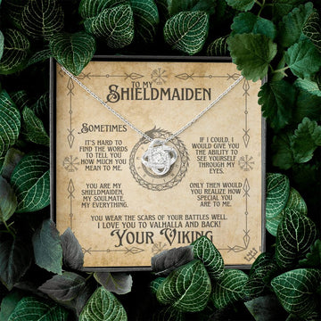 To My Shieldmaiden Love Knot Necklace