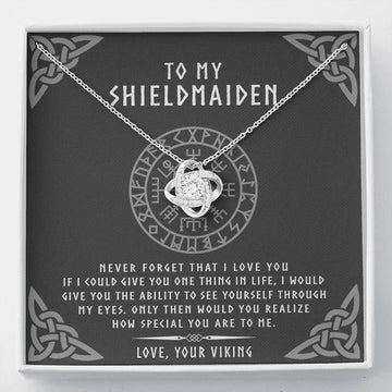 To My Shieldmaiden Love Knot Necklace