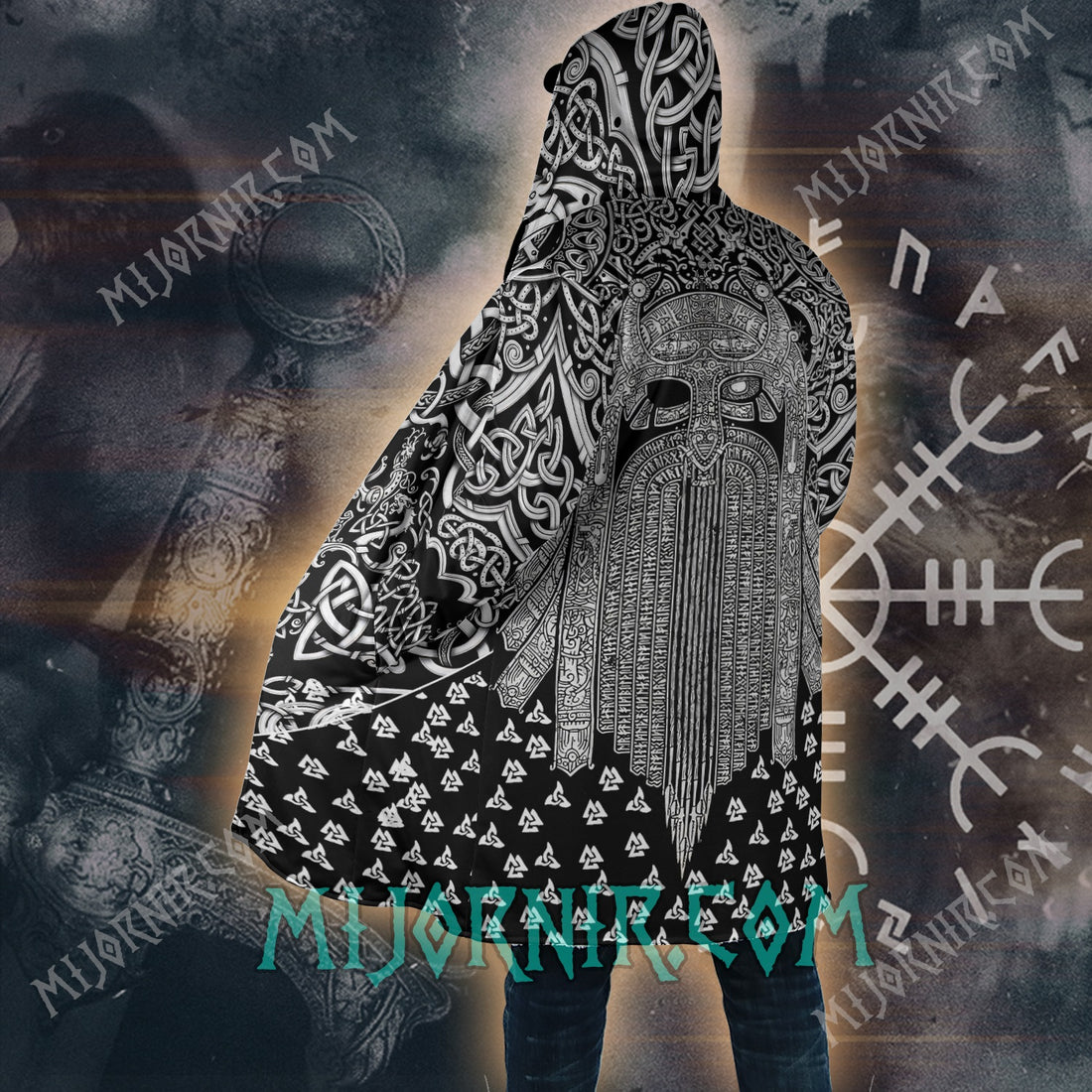 Allfather's Wisdom - Viking Hooded Cloak