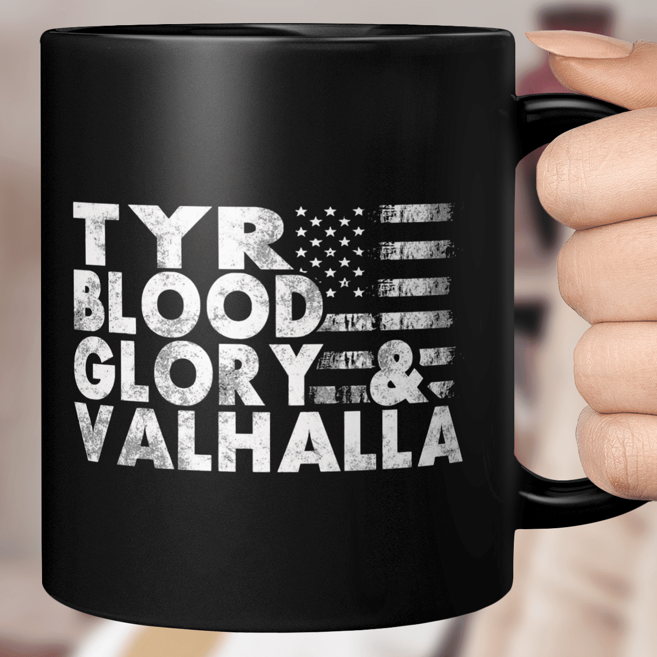 Tyr Blood Glory And Valhalla - Viking Mug - Myvikinggear Store